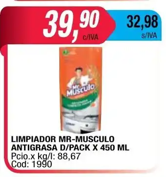 Maxiconsumo Mr. Musculo Antigrasa Limpiador D/pack x 450ml oferta