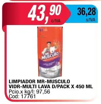 Maxiconsumo Mr. Musculo Vidr-Multi Lava Limpiador D/pack x 450ml oferta