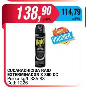Maxiconsumo Raid Exterminador Cucarachicida x 360cc oferta