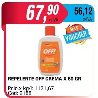 Maxiconsumo Off Crema Repelente x 60gr oferta