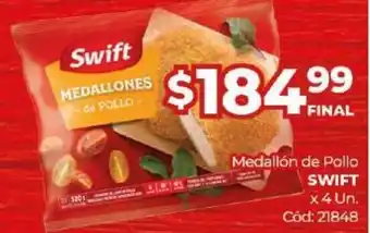 Diarco Swift Medallón de Pollo x 4 Un. oferta
