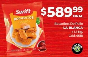 Diarco La Blanca Bocaditos De Pollo x 1.5 Kg oferta