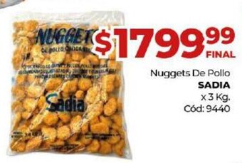 Diarco Sadia Nuggets De Pollo x 3 Kg oferta