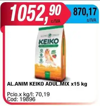 Maxiconsumo Keiko Adulto Mix Alimento Anim x15kg oferta