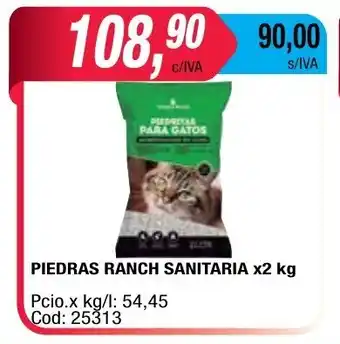 Maxiconsumo Ranch Sanitaria Piedras x2kg oferta
