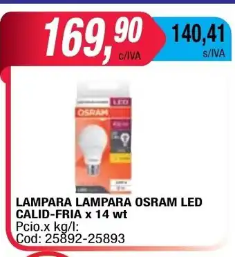 Maxiconsumo Osram Led Calid-Fria Lampara x 14wt oferta