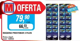 Maxiconsumo Prestobar Maquina 3 Filos oferta