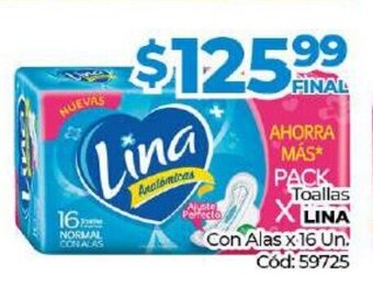 Diarco Lina Toallas Con Alas x 16 Un. oferta