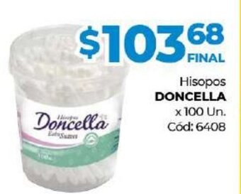 Diarco Doncella Hisopos x 100 Un. oferta