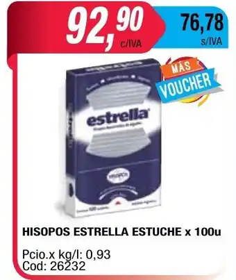 Maxiconsumo Estrella Estuche Hisopos x 100u oferta