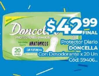 Diarco Doncella Protector Diario Con Desodorante x 20 Un. oferta