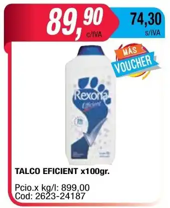 Maxiconsumo Rexona Eficient Talco x100gr. oferta