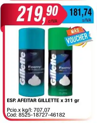 Maxiconsumo Gillette Esp. Afeitar x 311gr oferta