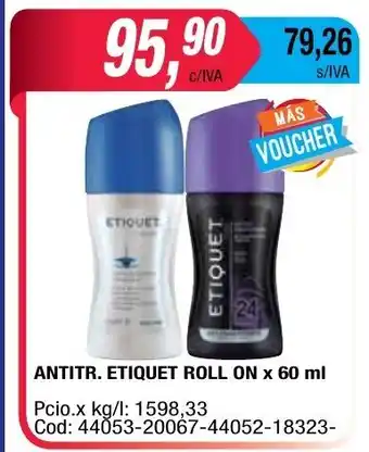 Maxiconsumo Etiquet Roll On Antitr. x 60ml oferta