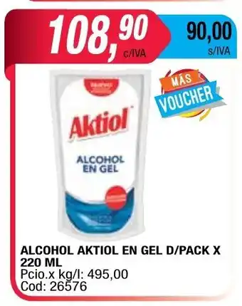 Maxiconsumo Aktiol en Gel Alcohol D/pack x 220ml oferta