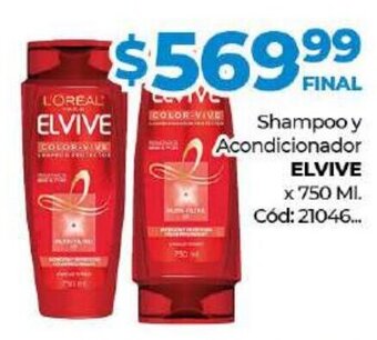Diarco Elvive Shampoo y Acondicionador x 750 ml oferta