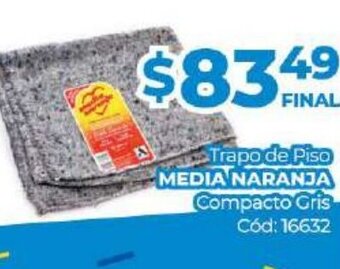Diarco Media Naranja Trapo de Piso Compacto Gris oferta