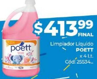 Diarco Poett Limpiador Líquido x 4 Lt oferta