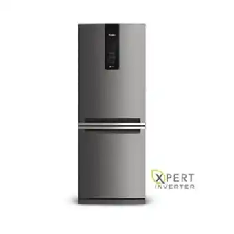 Musimundo Heladera no frost whirlpool xpert inverter wre57k2 inoxidable y negro oferta