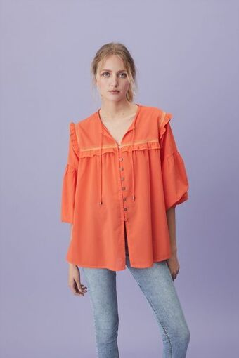 Vesna Camisa tossa naranja oferta