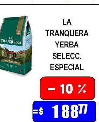 Dulcenter La Tranquera Yerba Selecc Especial oferta