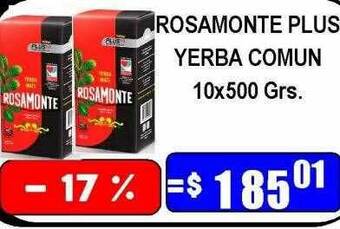 Dulcenter Rosamonte Plus Yerba Comun oferta