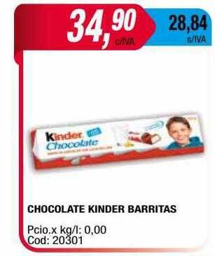 Maxiconsumo Chocolate Kinder Barritas oferta