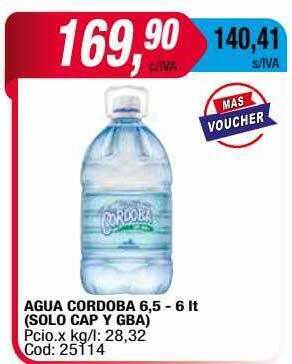 Maxiconsumo Agua Cordoba oferta