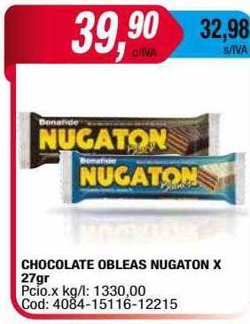 Maxiconsumo Chocolate Obleas Nugaton oferta