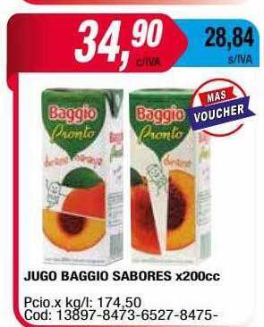 Maxiconsumo Jugo Baggio Sabores oferta
