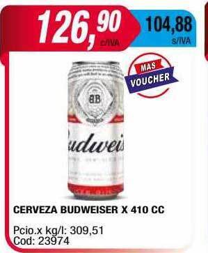 Maxiconsumo Cerveza Budweiser oferta