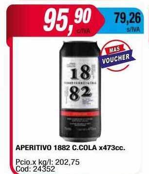 Maxiconsumo Aperitivo 1882 C.cola oferta