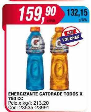 Maxiconsumo Energizante Gatorade Todos oferta
