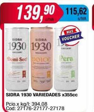 Maxiconsumo Sidra 1930 Variedades oferta