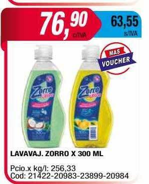 Maxiconsumo Lavavaj. Zorro oferta