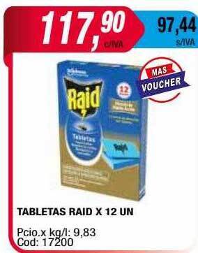 Maxiconsumo Tabletas Raid oferta