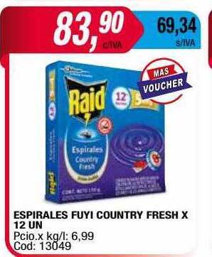 Maxiconsumo Espirales Fuyi Country Fresh oferta