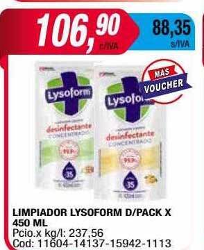 Maxiconsumo Limpiador Lysoform D Pack oferta