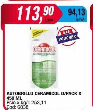 Maxiconsumo Autobrillo Ceramicol D Pack oferta