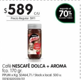 Jumbo Cafe nescafé dolca + aroma 170g oferta