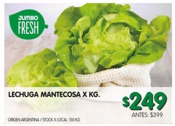 Jumbo Lechuga mantecosa x kg oferta
