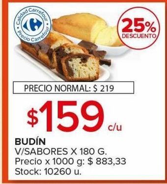 Carrefour Maxi Budín 180g oferta