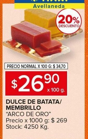 Carrefour Maxi Dulce de batata / membrillo 100g oferta
