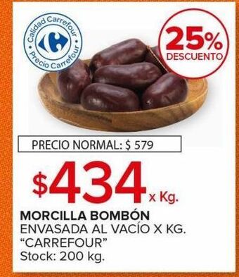 Carrefour Maxi Morcilla bombón kg oferta