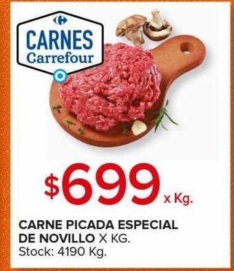 Carrefour Maxi Carne picada especial de novillo kg oferta