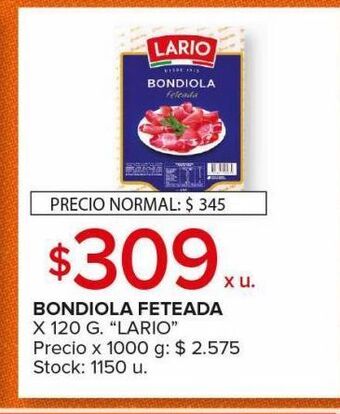 Carrefour Maxi Bondiola lario 120g oferta