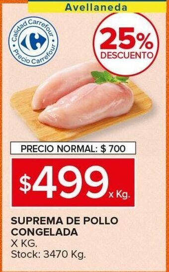 Carrefour Maxi Suprema de pollo congelada x kg oferta