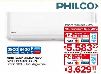 Carrefour Maxi Aire acondicionado philco oferta