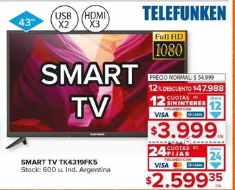 Carrefour Maxi Smart tv telefunken oferta