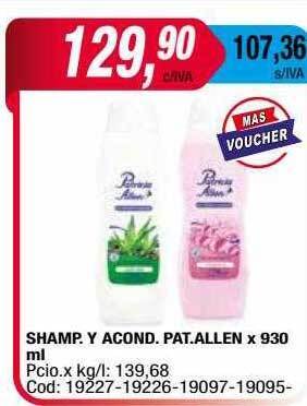 Maxiconsumo Shamp. Y Acond. Pat.allen oferta